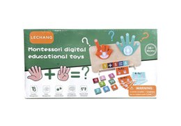 Montessori wooden board with felt hands fingers numbers counting and arithmetic toy