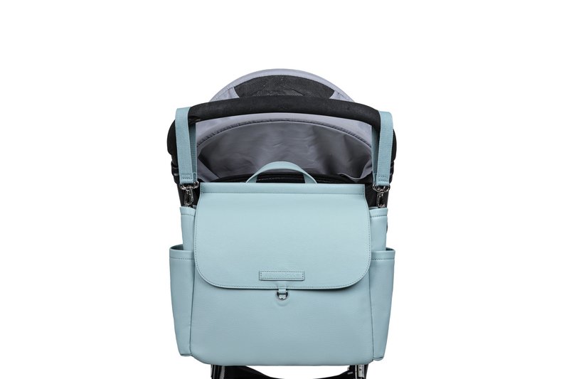 Sac de Grossesse MIREM By Nenina & Co Dusty Blue + Cadeau Matelas à Langer + Attache Sucette