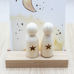 Giftset Pegdoll L Always Near Star - Wooden Doll Concoleance Farewell Comfort Board