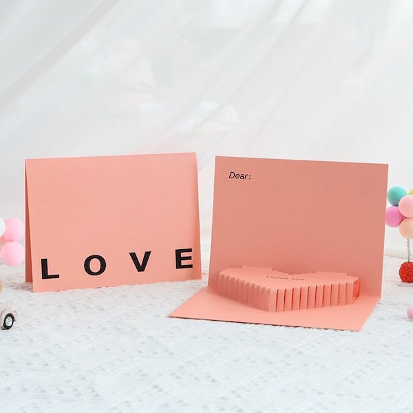 3D -kort - Minimalistisk kærlighedskort
