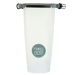 SERVIETTE TO GO Roll N Go Sac Sec 5L | Sac de Surf Transparent imperméable pour Piscine de Plage | Gris