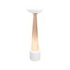 White and gilded pink marble button 12x12x26cm