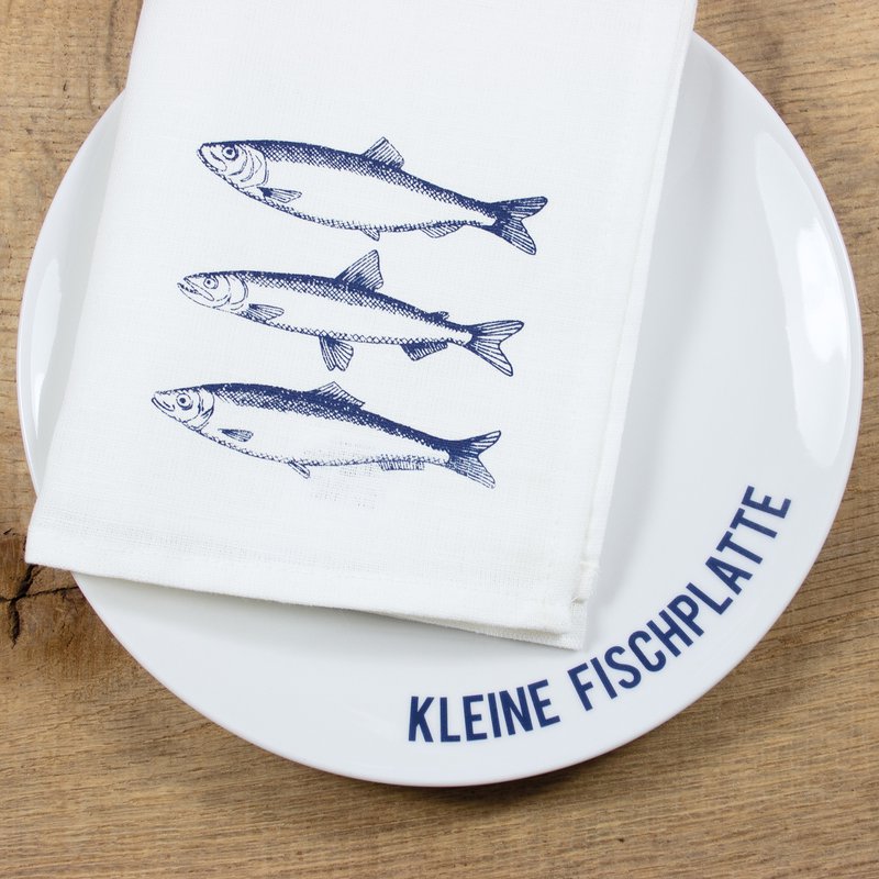 maritime half-linen napkin fish