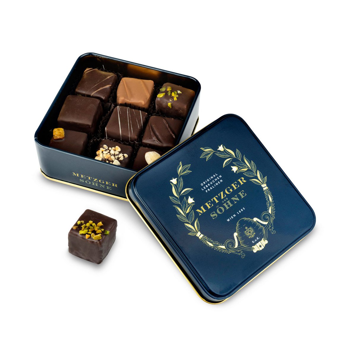 Maggiore Gingerbread Chocolates Tin - Navy