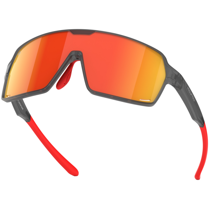 Titan - Montatura grigio scuro trans opaco | lente revo arancione/rossa