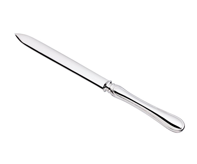 EDZARD Brieföffner Briefmesser Faden, edel versilbert, Länge 19 cm