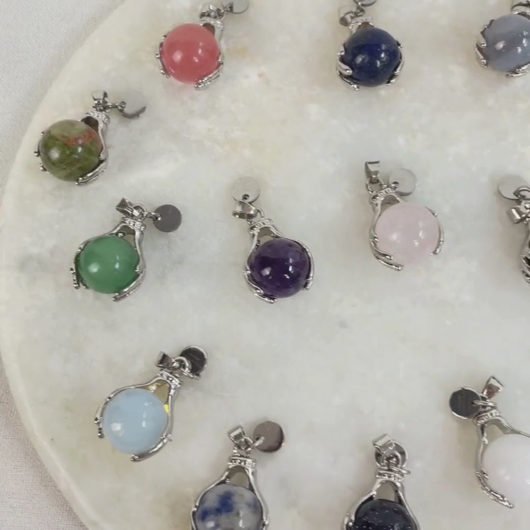 Aventurine Embrace Necklace Silver