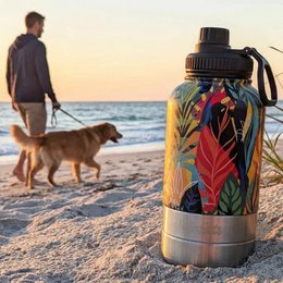 Borraccia da 1 litro per cane tropicale