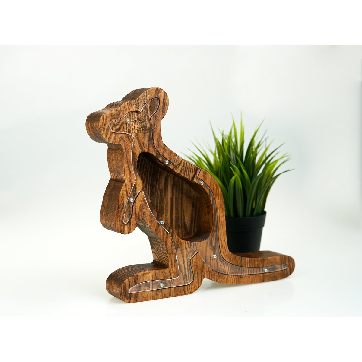 Piggy Bank Kangaroo Braune Farbe