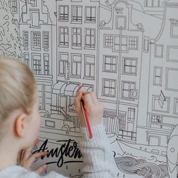 Carta da parati dipinta e murale XXL "Piccoli artisti"