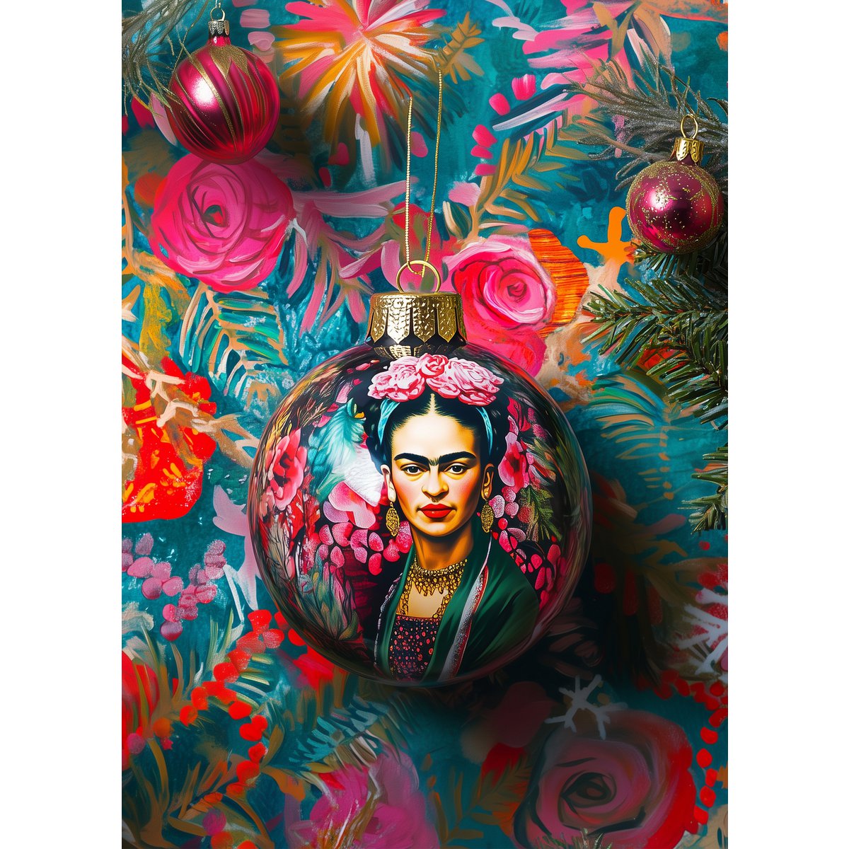 Frida Kahlo: Christmas Ornament | Card Fripperies