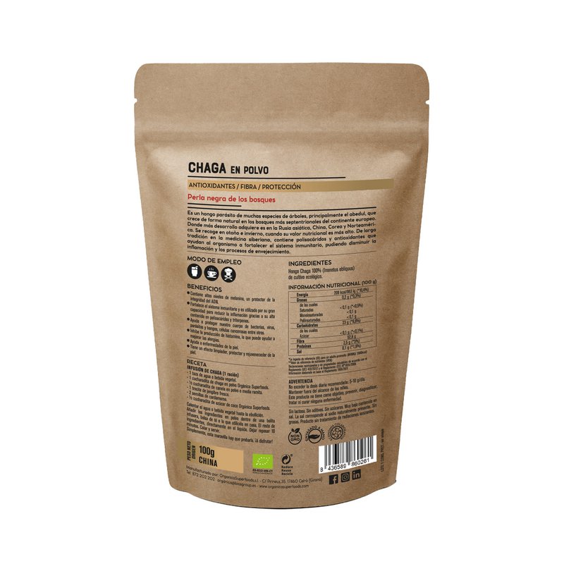 Poudre de chaga bio