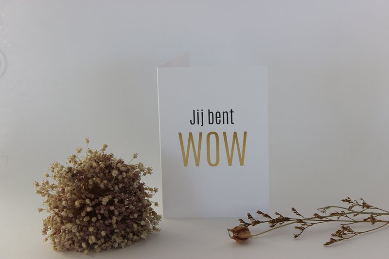 Lykønskningskort Punkt Du er wow