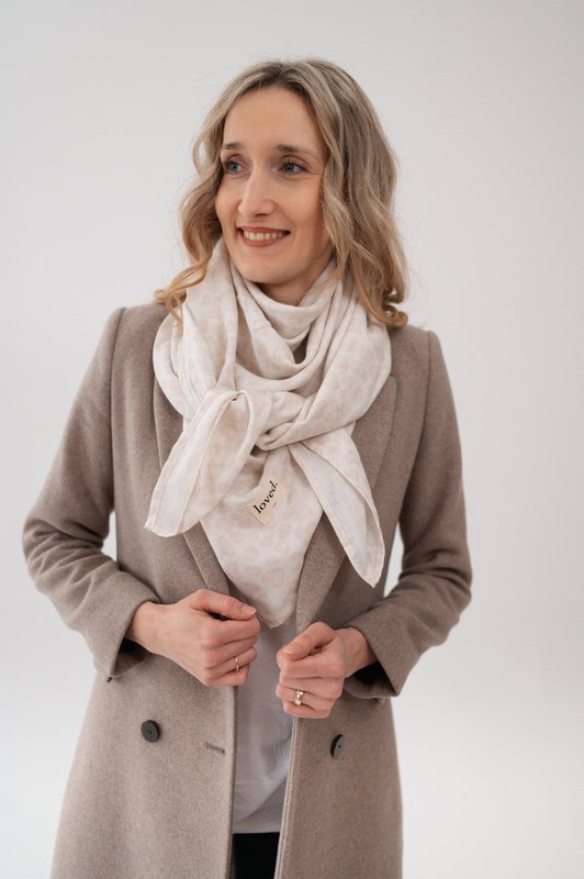 Muslin klud til voksne rose/off white