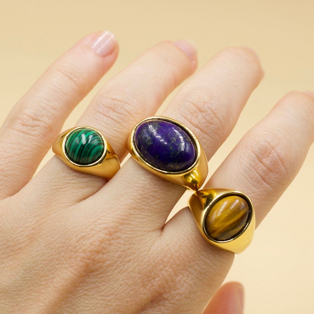 Zilli - Gemstone Signet Ring Lapis Lazuli