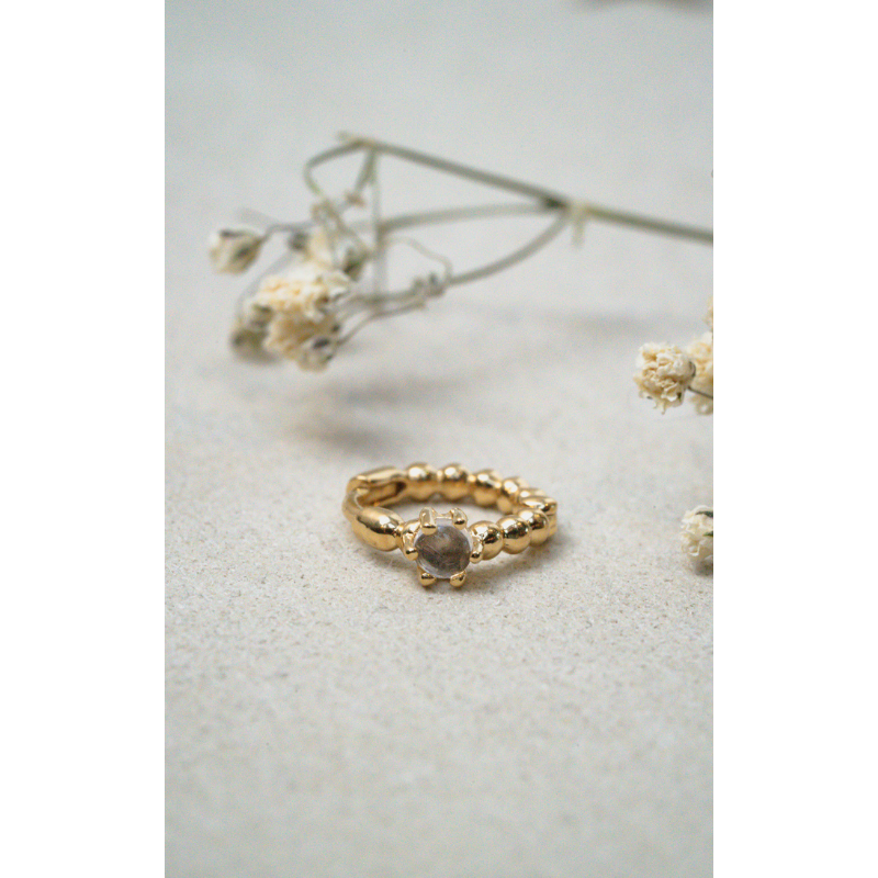 Morganite earring 14K gold plated
