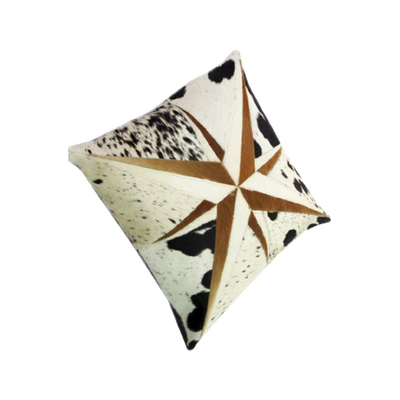 Cowhide Leather Bianca Cushion Cover