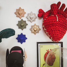 Ex-voto décoration murale Cœur Vital - couleurs intemporelles