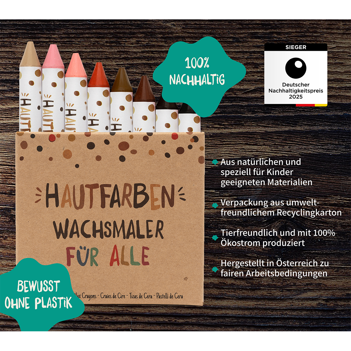 8 Hautfarben-Wachsmaler