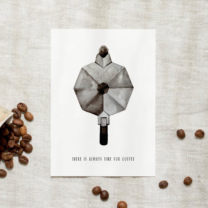 Ansichtkaart - Tijd voor koffie