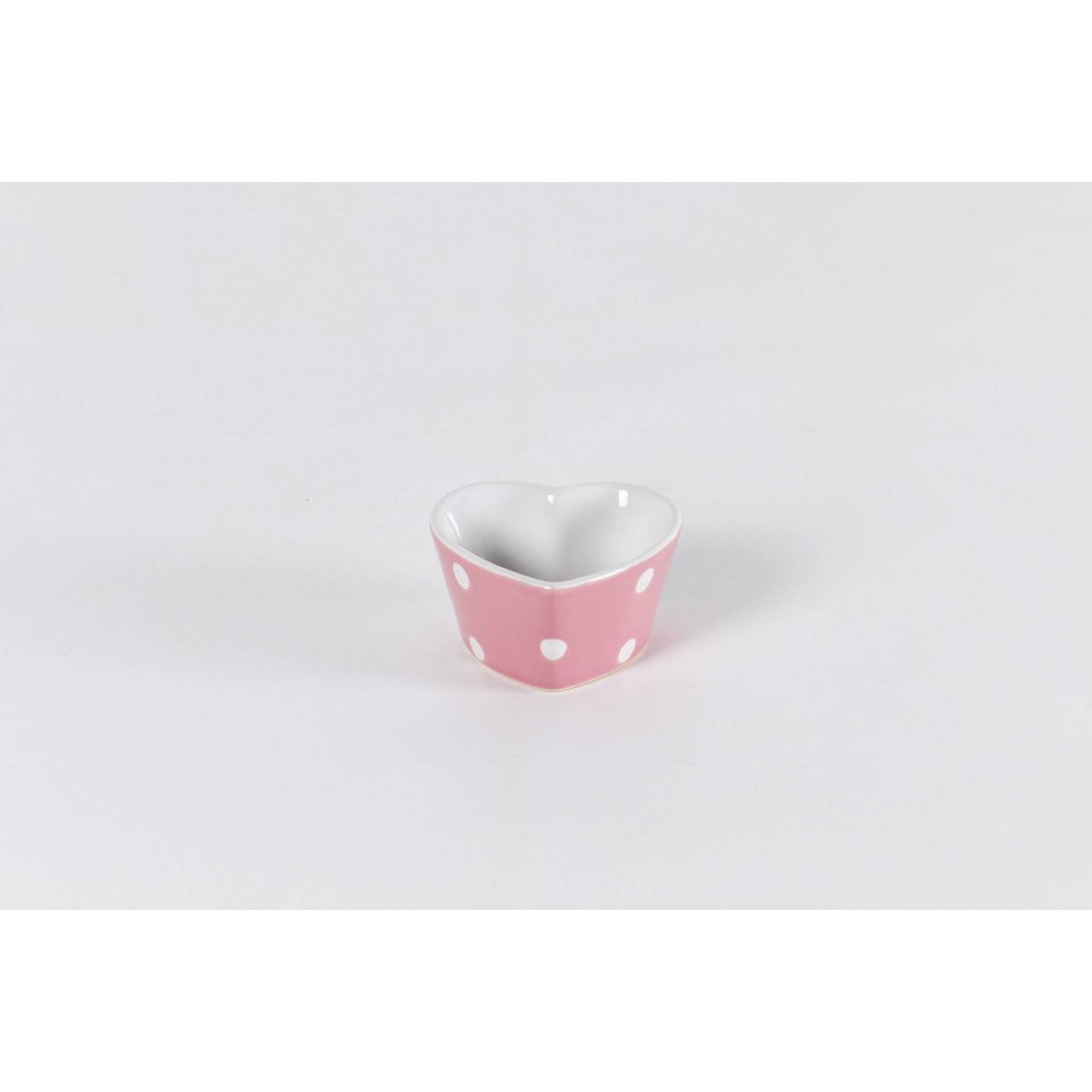 Pink hjerte ramekin med prikker Isabelle Rose