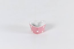 Pink hjerte ramekin med prikker Isabelle Rose