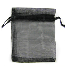 Bolsas de organza NEGRAS 9x12cm (por 100 piezas)