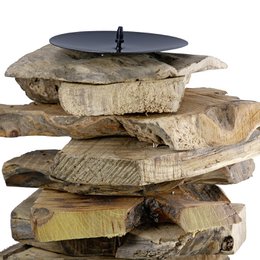 Lysestage Bali naturfarve H. 16 cm, VE 8