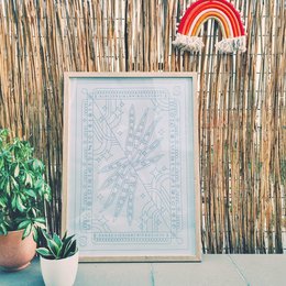 Sansevieria trifasciata farvelægning Poster 50x70 cm