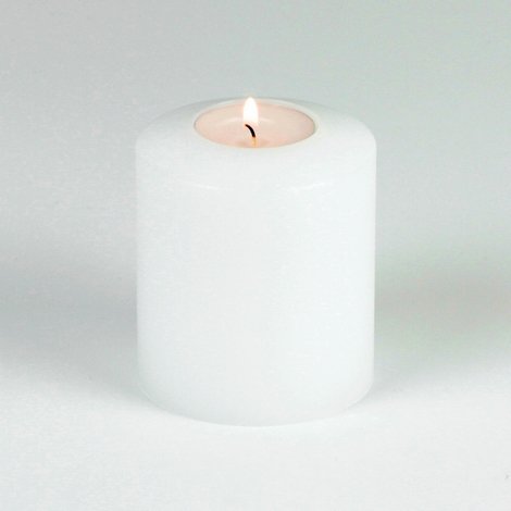 Sin! Teelichthalter Dauerkerze Classic warmweiß ∅ 8 cm