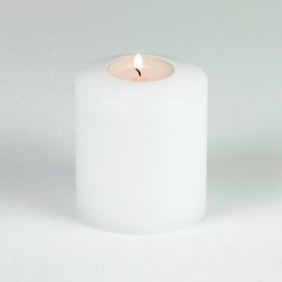 Sin! Tealight holder permanent candle Classic warm white ∅ 8 cm