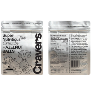 CRAVERS Haselnussbällchen, 12er Pack, 60g