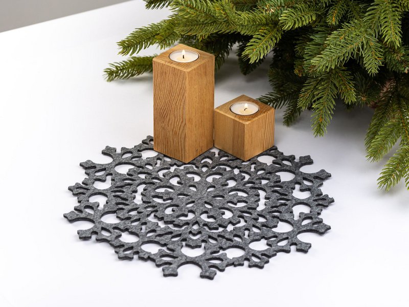 Kersttafelplacemat SNOWFLAKE