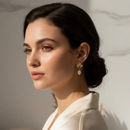 DAISY – Orecchini con Perle di Fiume Placcati Oro 18k