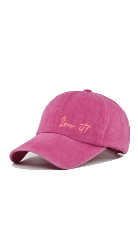 LEY! Cappellino "Love it" in copia rosa