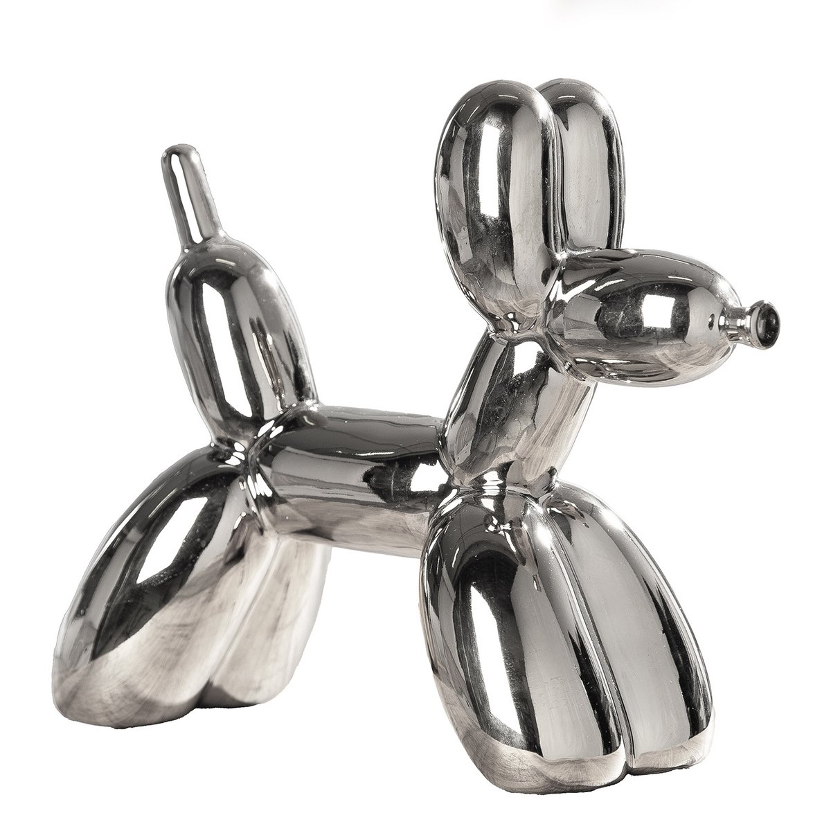 Figura Dog Balloon Dog Dog Silver -Collorato H. 17 cm, VE 3