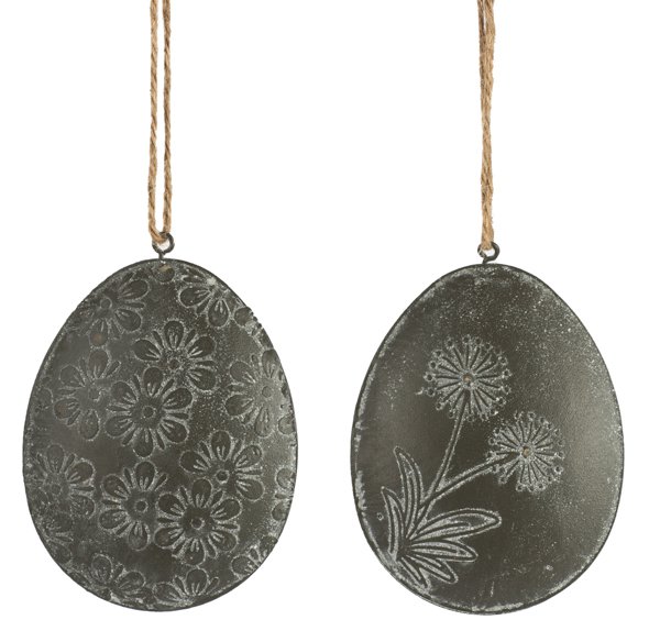 Pendant egg 2 ass. 10 cm PU 24