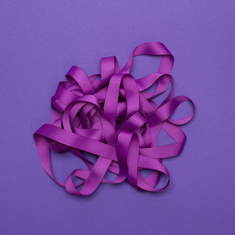Gift ribbon purple, purple ribbon easy to tie, 16mm x 5m purple grosgrain ribbon for wrapping gifts