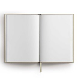 Notizbuch "Palme", A5, beige / gold, Leinencover