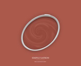 Simple saffron-colored paint for walls. Available in 2.5 and 5 liter sizes.