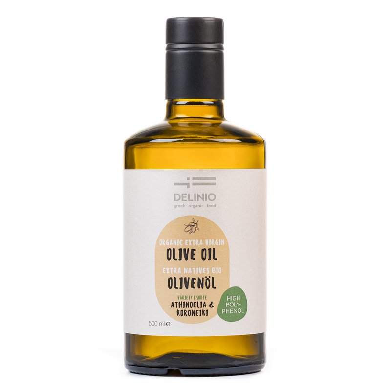 Premium organic olive oil high polyphenol, 500 ml