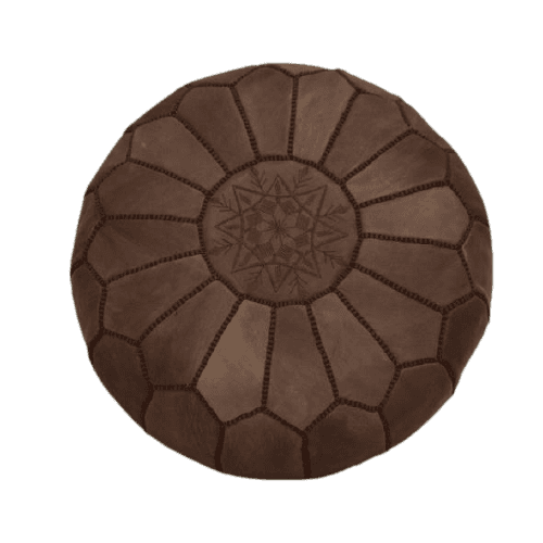 Dark Brown Moroccan Pouf