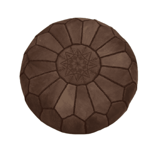 Dark Brown Moroccan Pouf
