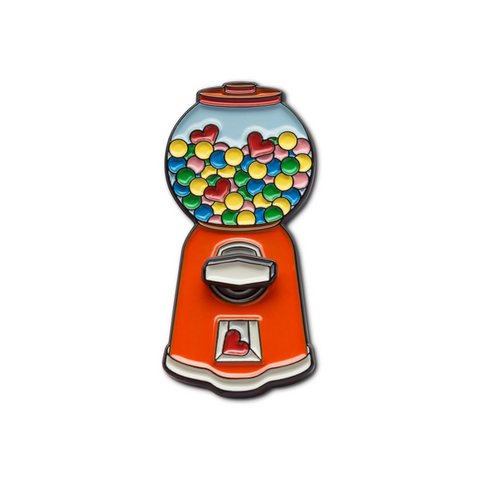 Emaille pin "Kauwgommachine"