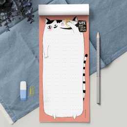 Bloc-notes - chat, DIN long, 50 feuilles, liste de tâches, notes, bloc-notes, bloc-notes, liste de courses, bloc-notes de bureau