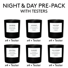 Confezione preconfezionata di candele Moodcast Night & Day da 8 once