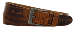 Waist belt 4cm | Grain leather crocodile print