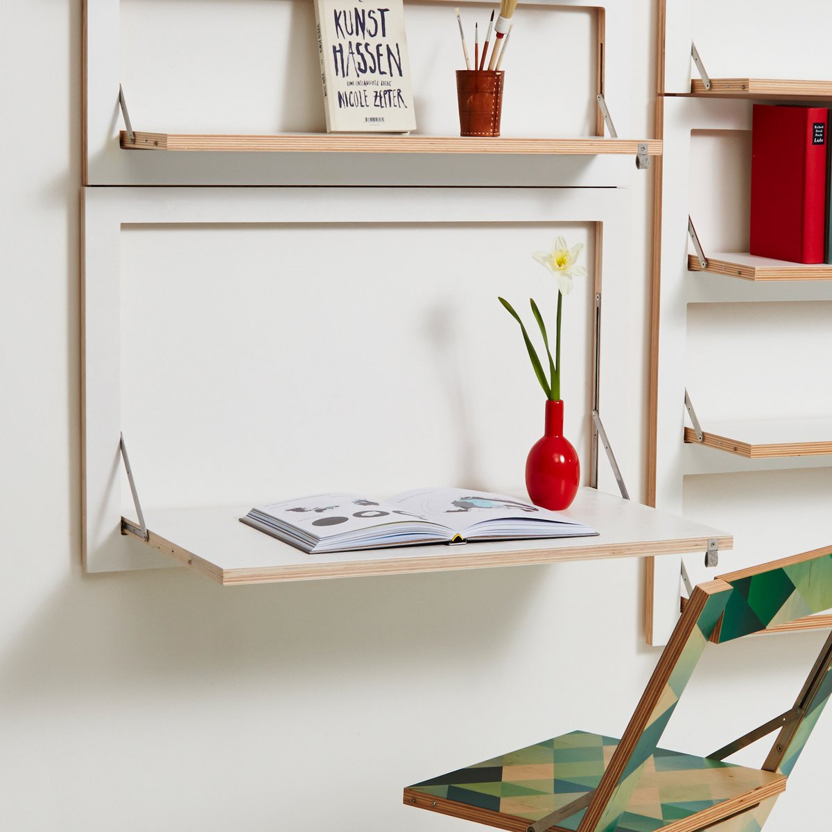 Fläpps Wall Desk/Secretary 80x50-1 - White