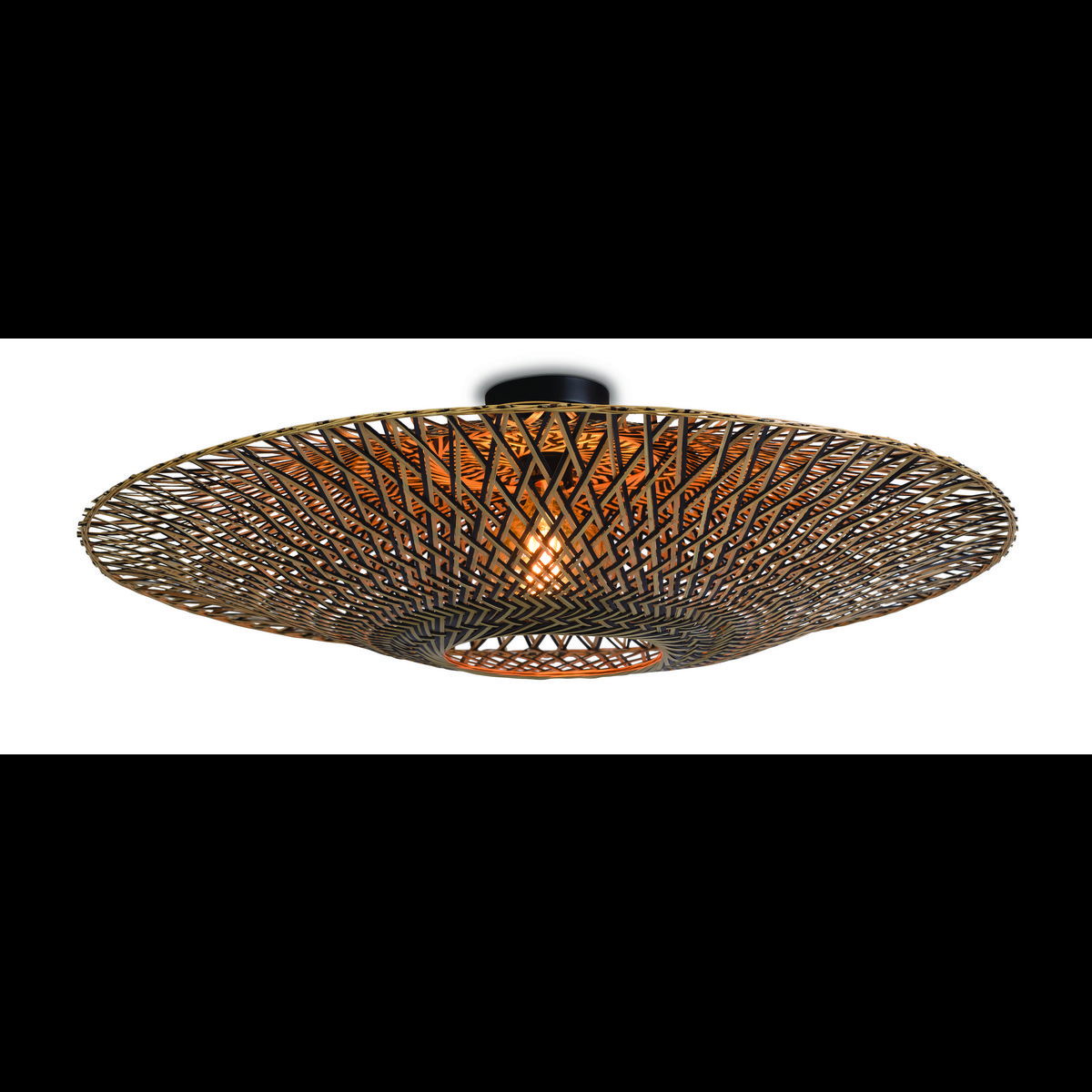 Plafón Bali 87cm zw/nat., L