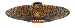 Plafonniere Bali 87cm zw/nat., L